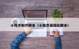 四川小程序制作脚本（小程序自动化脚本）